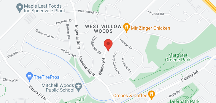 map of 580 WILLOW Road